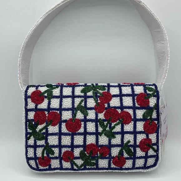 Cherry beaded bag made in India NWT TikTok Instagram Viral - Picture 7 of 8